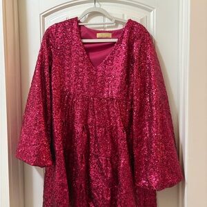 Sparkling Pink Sequin Dress